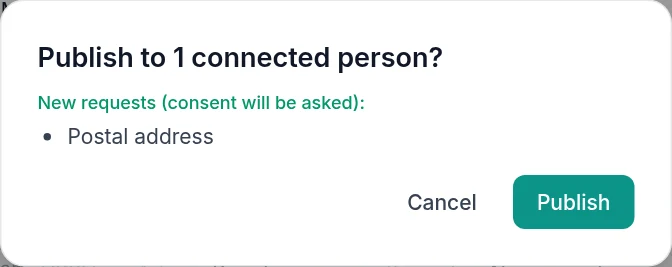 Portal → Configuration → Services → service → Requests → Publish